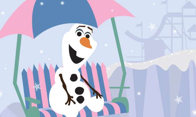 Disney Doodle: Olaf Visits Disney’s Blizzard Beach Water Park