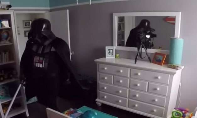 Amazing Dad Dresses as Darth Vader and Wakes up his Two-Year-Old