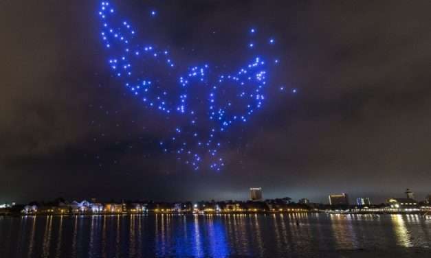 Disney and Intel Light Up the Skies at Disney Springs With Hundreds of Twinkling Choreographed Drones Disney and Intel Light Up the Skies at Disney Springs With Hundreds of Twinkling Choreographed Drones