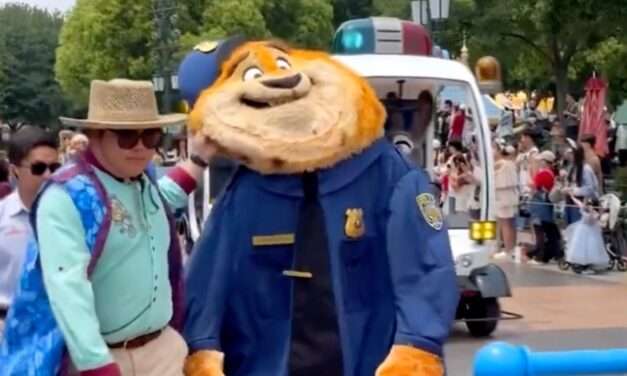 Clawhauser’s Deflation Mishap Delights Guests at Shanghai Disneyland