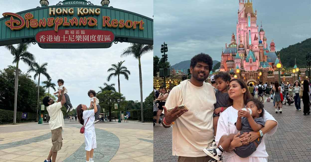 “Vignesh Shivan and Nayanthara’s Enchanting Family Getaway to Hong Kong Disneyland”
