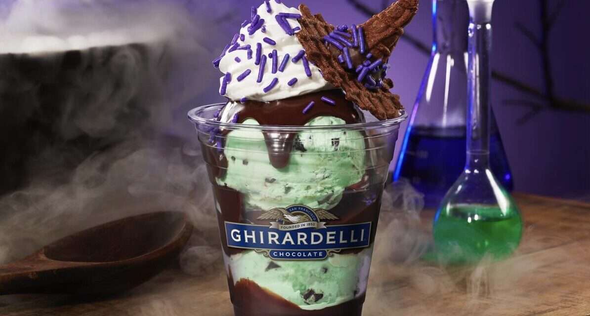 Indulge in Disney California Adventure’s Enchanting “Hocus Pocus” Sundae at Ghirardelli!