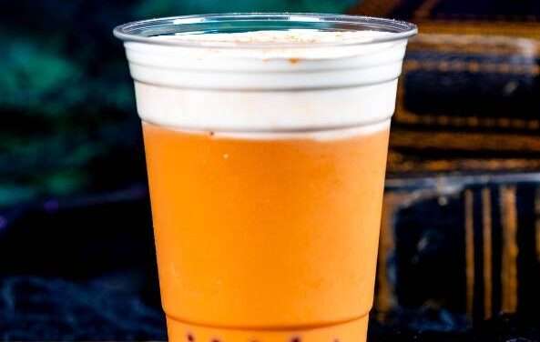 “Discover Disneyland’s Exotic Delight: Thai Tea Slushy at Bengal Barbecue!”